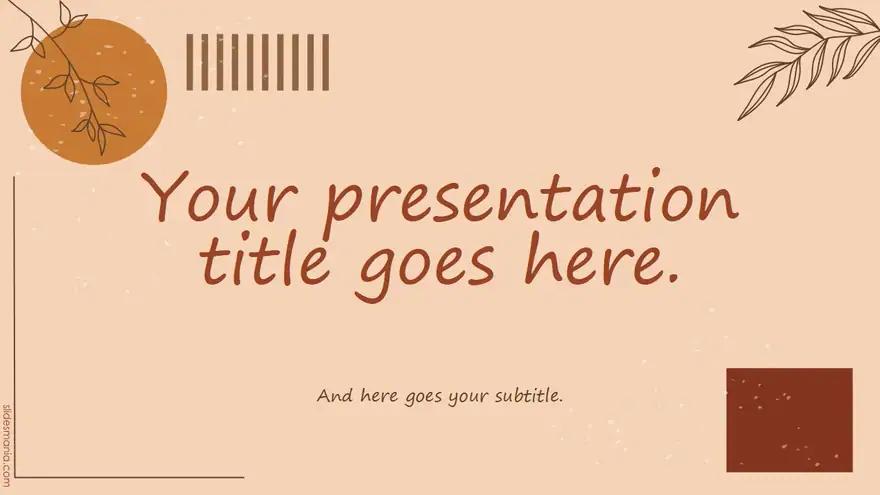 Minimal brown free presentation template.