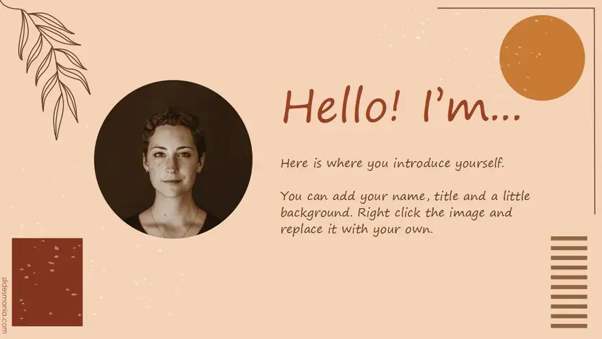 Minimal brown free presentation template.