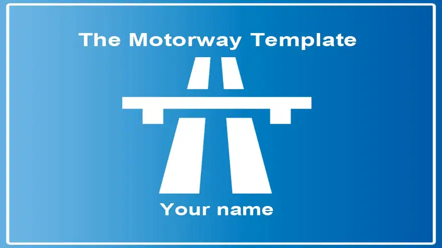 Motorway Signs PowerPoint Template