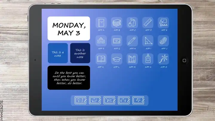 My iPad presentation, free interactive template.