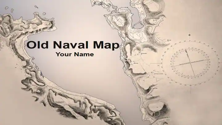 Old Naval Map PowerPoint Template