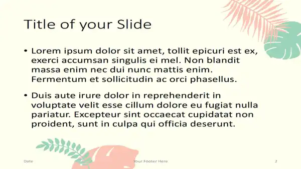 Pastel Leaves Template for PowerPoint and Google Slides