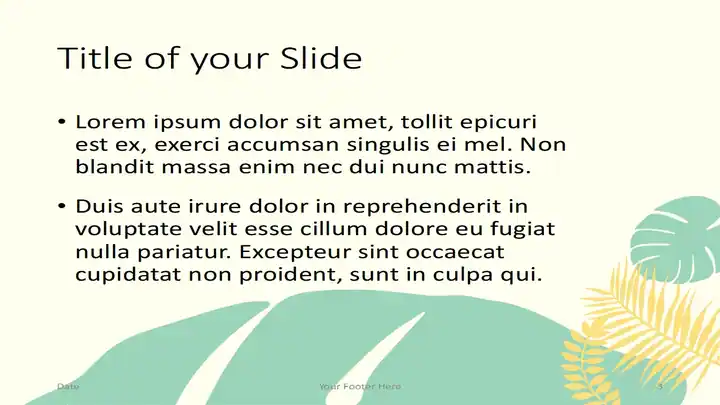 Pastel Leaves Template for PowerPoint and Google Slides