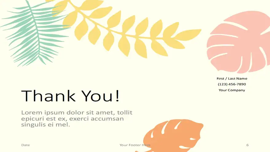Pastel Leaves Template for PowerPoint and Google Slides