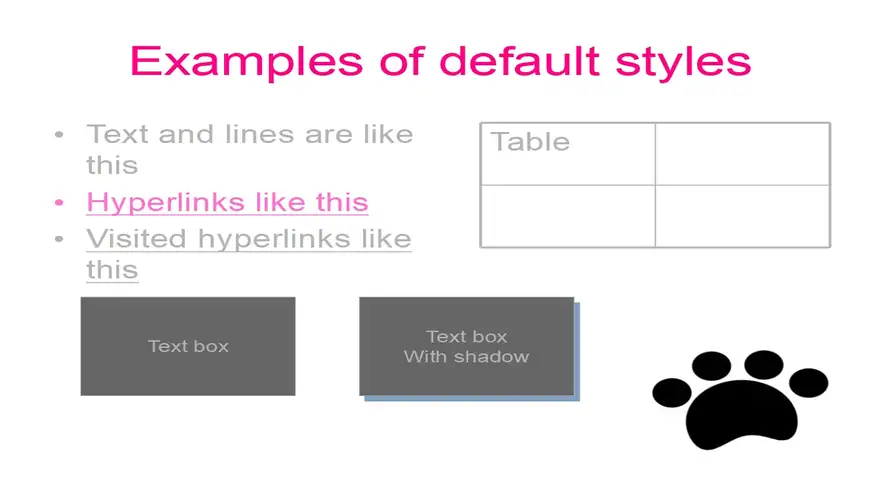 Paw prints template