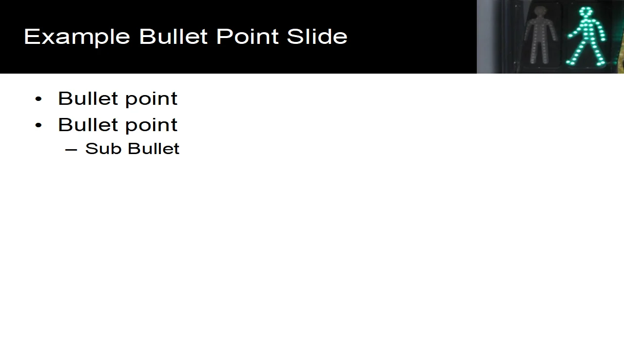 Pedestrian Walk Sign Template