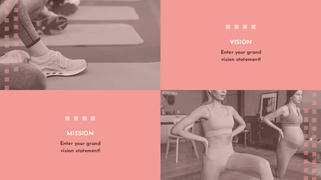Pink and Brown Geometric Modern Personal Training Business Slides