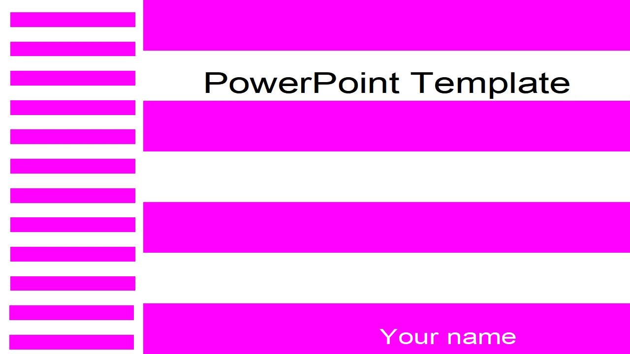 Pink Stripes Template