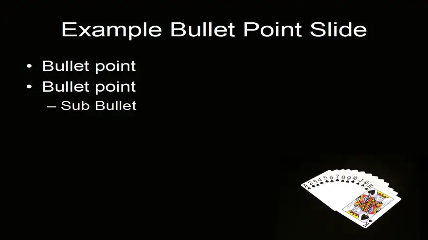 Playing Cards Template on a black background
