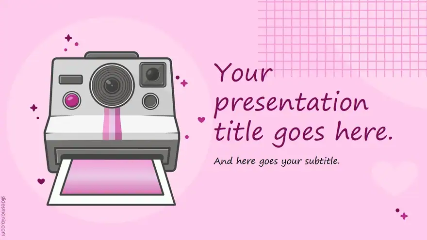 Polaroid Valentine’s version free template for PowerPoint and Google Slides.