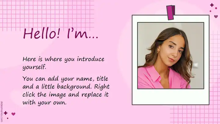 Polaroid Valentine’s version free template for PowerPoint and Google Slides.