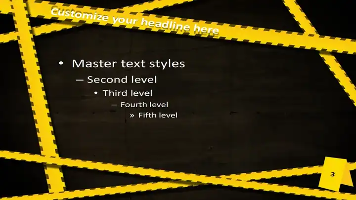 Police Caution Free PowerPoint and Impress Template