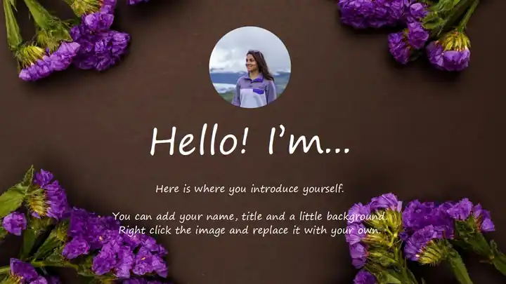 Purple wildflowers photo background free template.