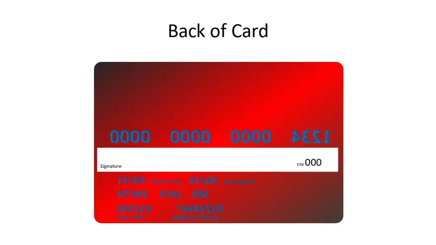 Red Credit Card Template