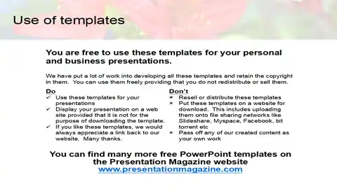 Red Flower PowerPoint Template