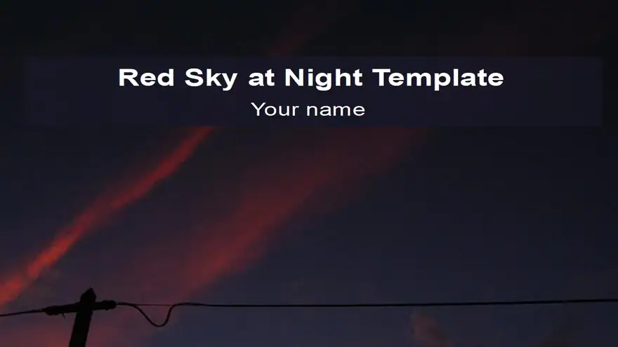 Red Sky at Night Template