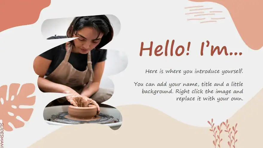 Rita, organic shapes free presentation template.