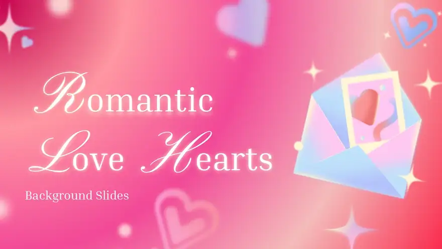 Romantic Love Hearts Background Slides
