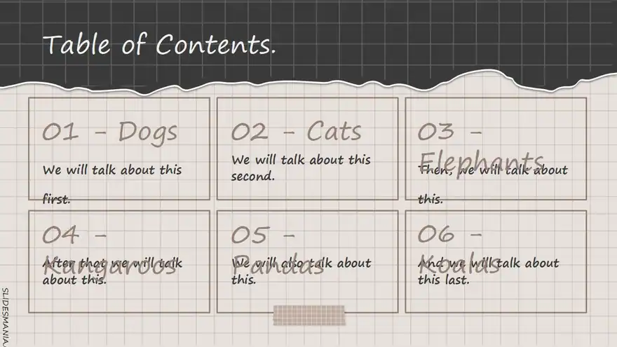 Scrap paper notes, cute presentation template.
