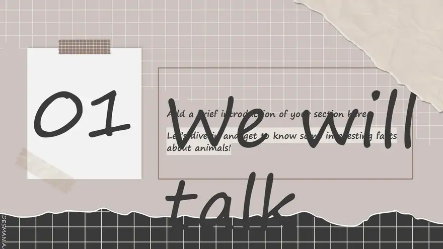 Scrap paper notes, cute presentation template.