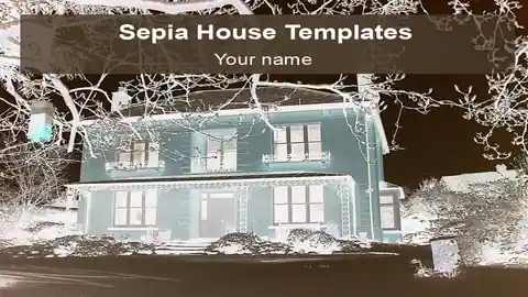 Sepia House Background PowerPoint Template