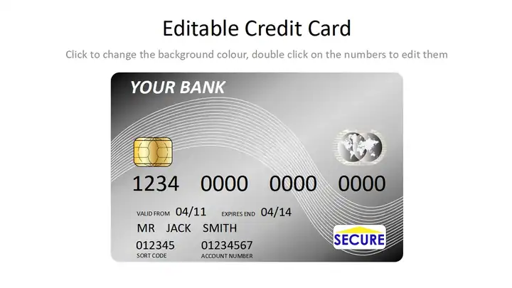 Silver Credit Card Template