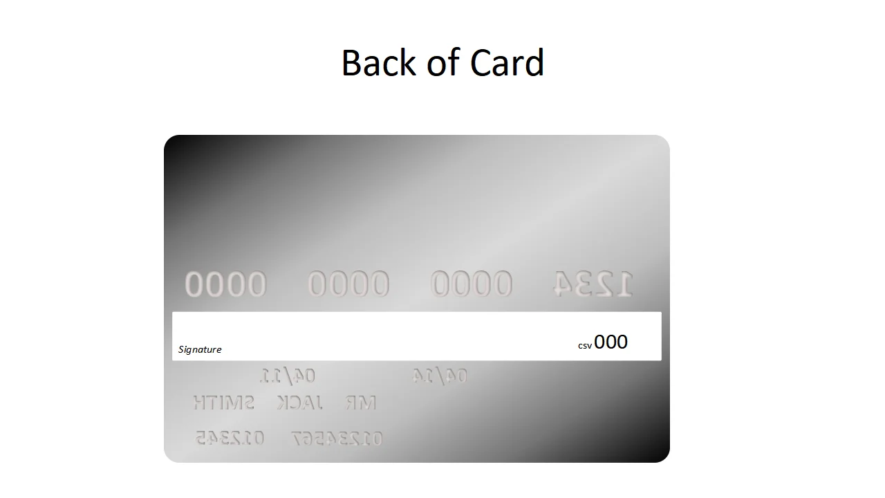 Silver Credit Card Template