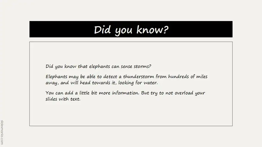 Simple and Formal Black & White free presentation template.