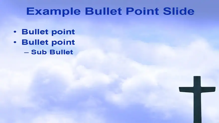 Sky and Cross Template