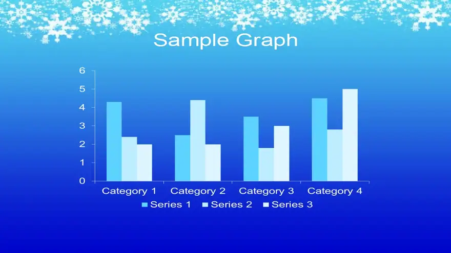 Snowflakes on Blue Background Template