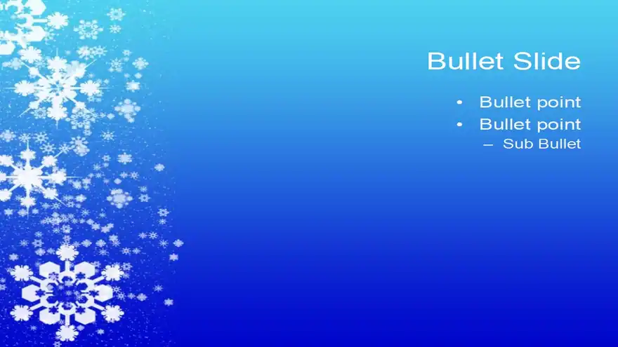 Snowflakes on Blue Background Template
