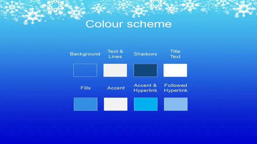 Snowflakes on Blue Background Template