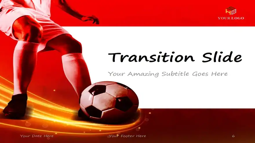 Soccer – Modern PowerPoint Template (Red version)