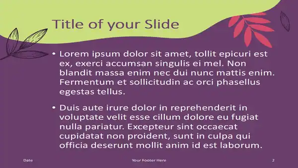 Sorbet Leaves Template for PowerPoint and Google Slides