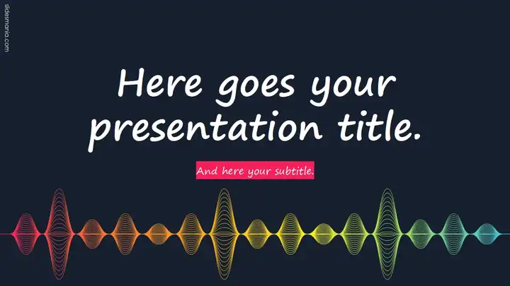 Sound Waves free slides theme.