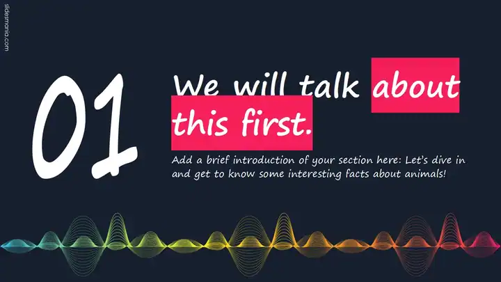 Sound Waves free slides theme.
