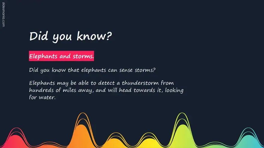Sound Waves free slides theme.