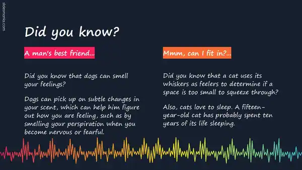 Sound Waves free slides theme.