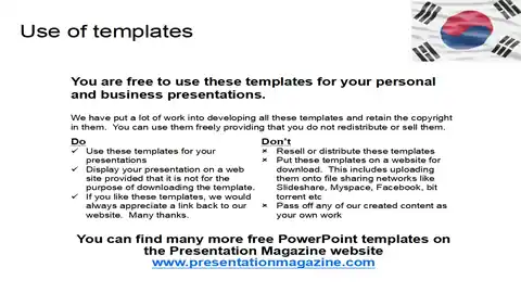 South Korea Flag PowerPoint Template