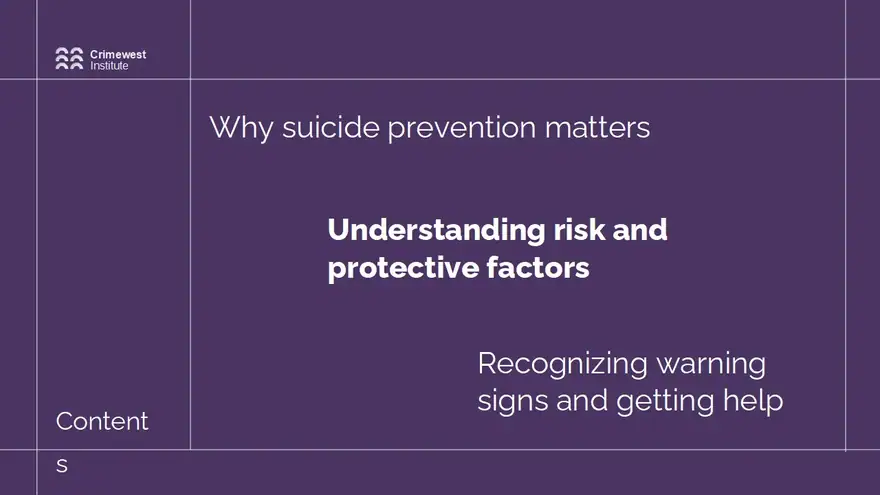 Suicide Prevention Slides