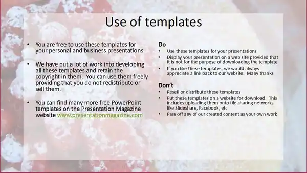 Summer Fruit Cake PowerPoint