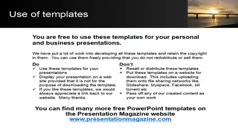 Sunset Bridge PowerPoint