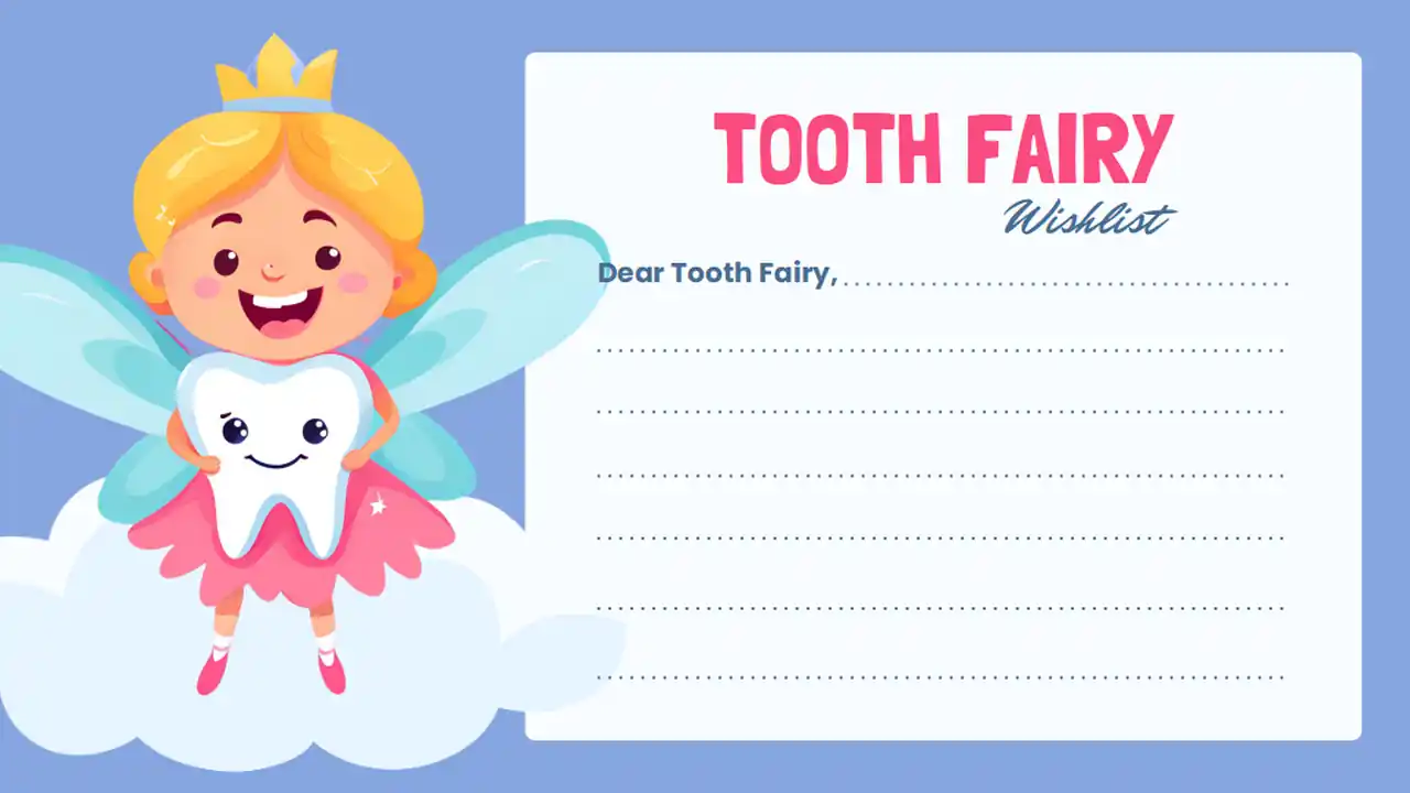 Tooth Fairy Wish List for Kids Slides