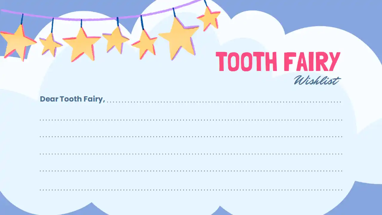Tooth Fairy Wish List for Kids Slides