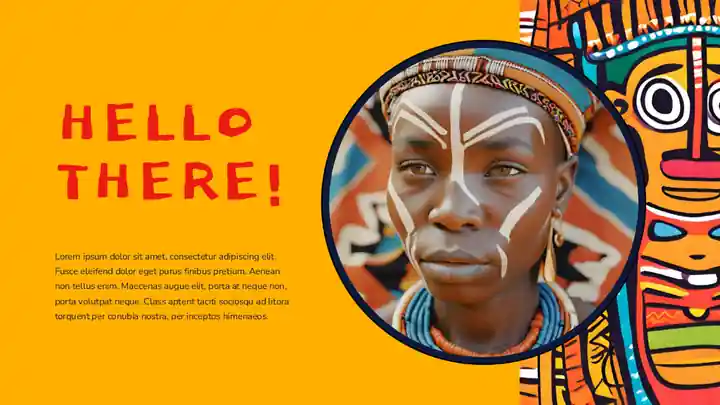 Tribal Colorful Pattern Theme Slides