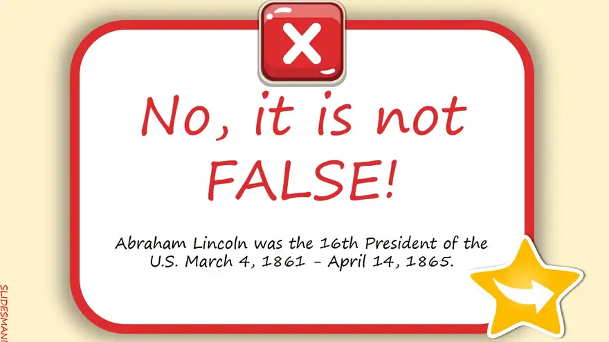 True or False, interactive slides template.