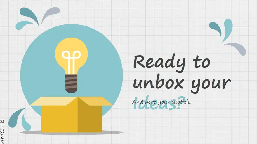 Unbox your ideas presentation template.