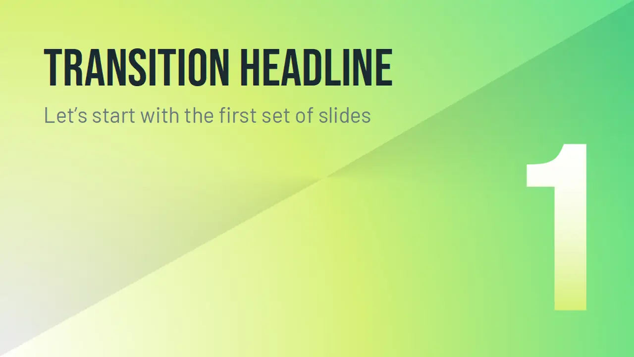 Vibrant Green Slides Slides