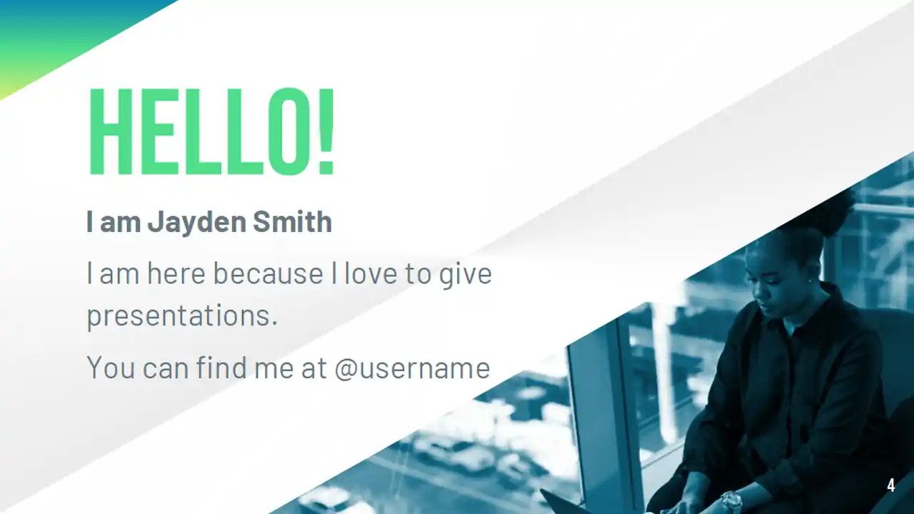 Vibrant Green Slides Slides