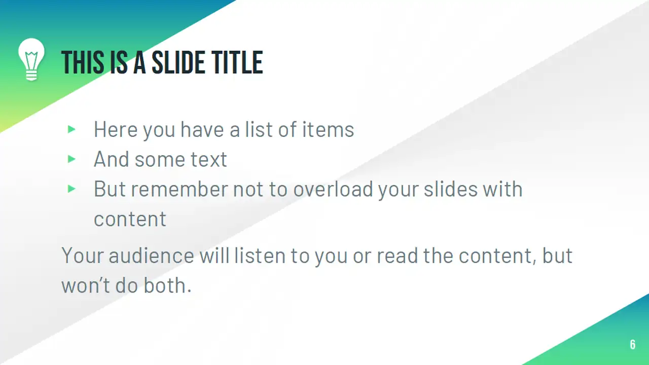 Vibrant Green Slides Slides